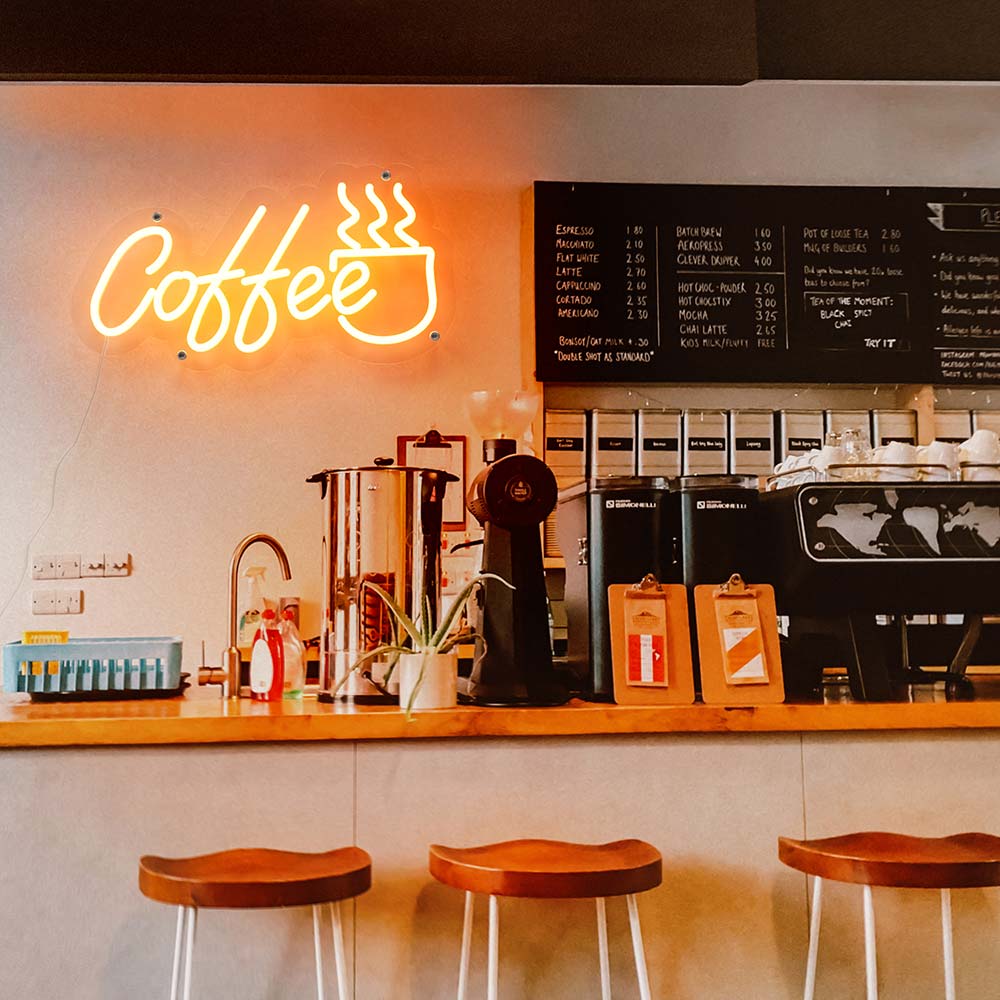 Warm Coffee Neon Led Light Sign Art Decor