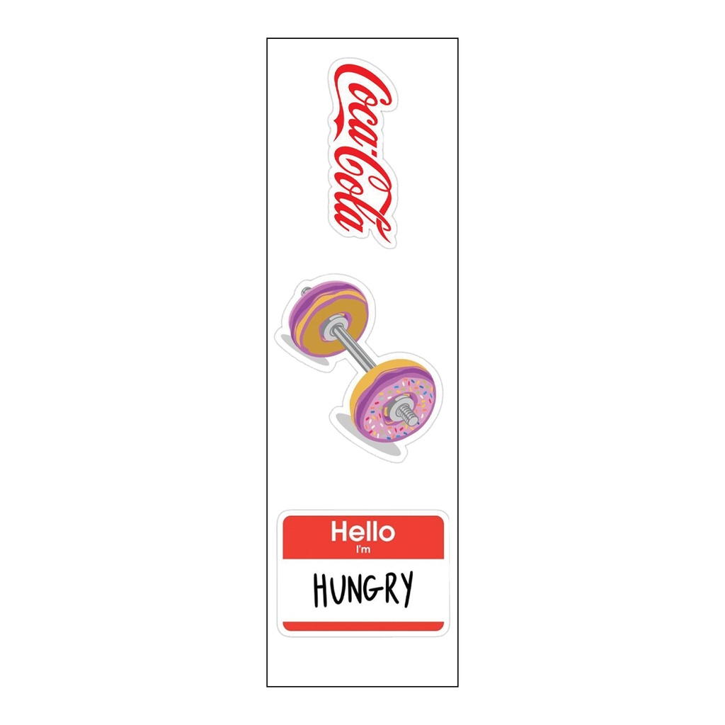 Food Lovers Vinyl Sticker Pack Reusable &amp; Waterproof