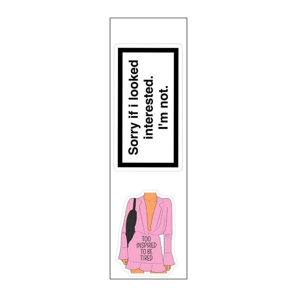 Fashionista Vinyl Sticker Pack Reusable &amp; Waterproof