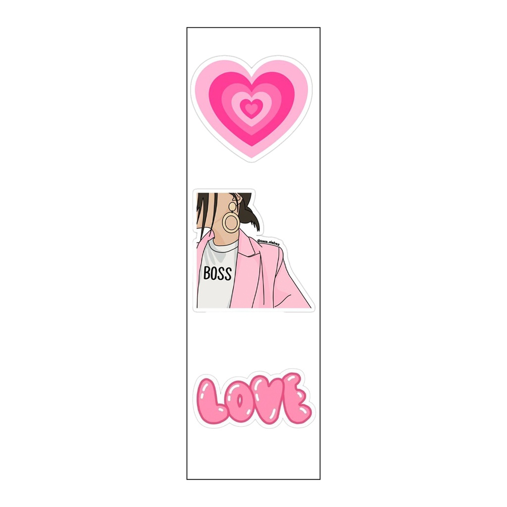 I 🩷 Pink Vinyl Sticker Pack Reusable &amp; Waterproof