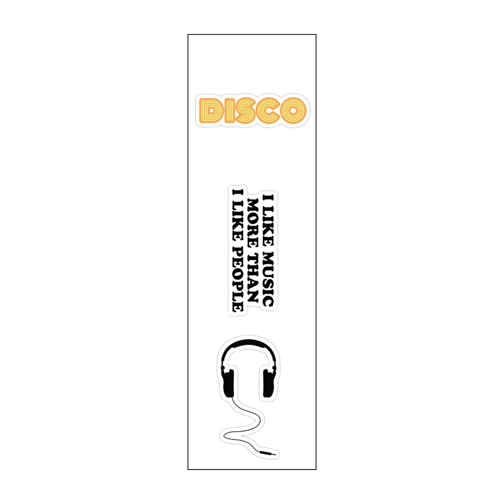 Music Lovers Vinyl Sticker Pack Reusable &amp; Waterproof