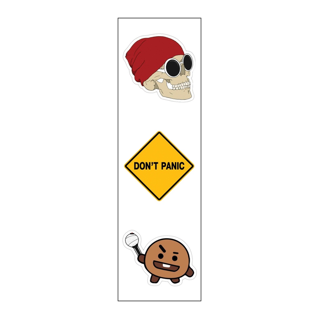 Don’t Panic Vinyl Sticker Pack Reusable &amp; Waterproof