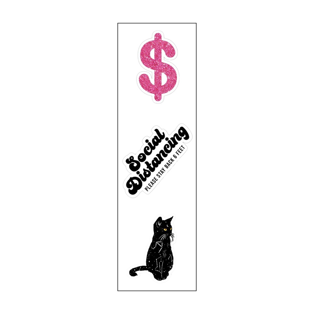 Iconic Vinyl Sticker Pack Reusable &amp; Waterproof