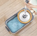 جردل بمسحة دوارة 360 درجة وعجلات تسهل عليكي تنظيف احترافي للارضيات المنزلية