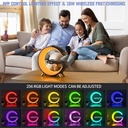 اباجورة 6*1متعددة الاستخدامات ( اضائة متعددة الالوان و ساعه رقمية و مكبر صوت و شاحن لاسلكي و ساعة و  منبه) لغرفة النوم و المعيشة و لاجواء هادئة