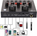 USB - مجموعة ميكروفون مكثف مع ذراع قابل للتعديل وكارت للصوت
