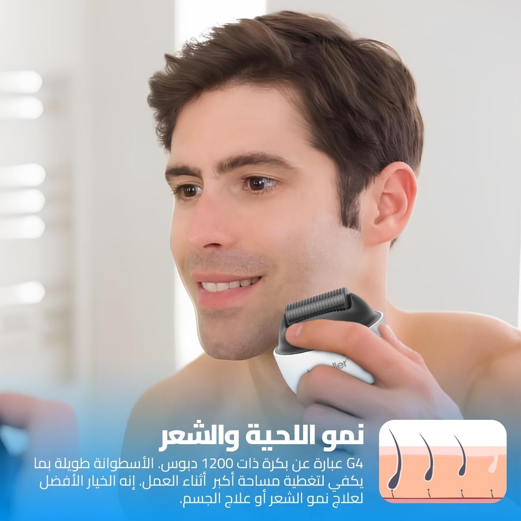 بكرة ديرما رولر مقاس  0.50 مم لتحفيز إنتاج الكولاجين وعلاج آثار الندبات