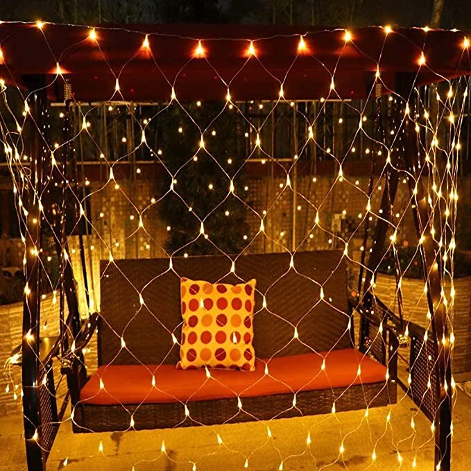 ستارة ليد شبكية باضاءة ورم لتجديد ديكور رمضان ب5 اوضاع تشغيل