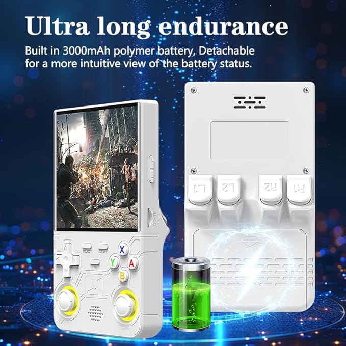 R36 Ultra جهاز ألعاب محمول يدعم الواي فاي شاشة اتش دي أكثر من 20000 لعبة ذاكرة 128 جيجا