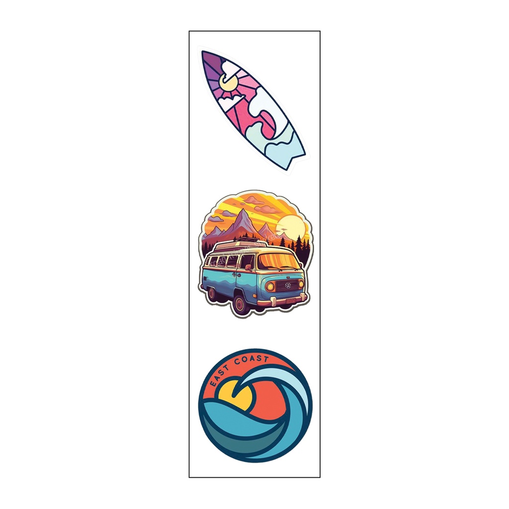 East Coast Vinyl Sticker Pack Reusable &amp; Waterproof